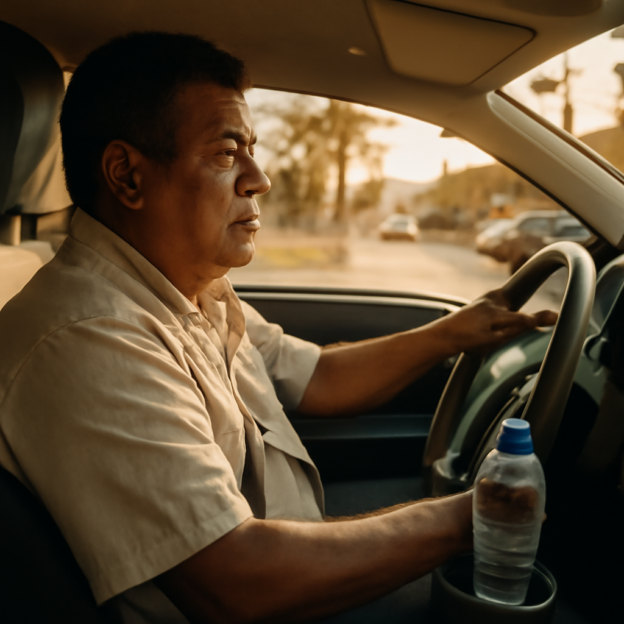 Calor e desidratação ao volante: por que equipes em campo precisam tratar isso como risco operacional (e não só desconforto)